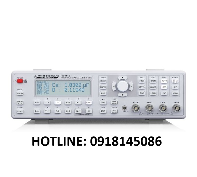 Máy đo LCR HM8118 Rohde & Schwarz Máy đo LCR HM8118 Rohde & Schwarz